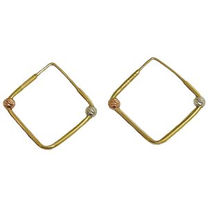 14109 0.870 13 گوشواره طلا حلقه ای لوزی