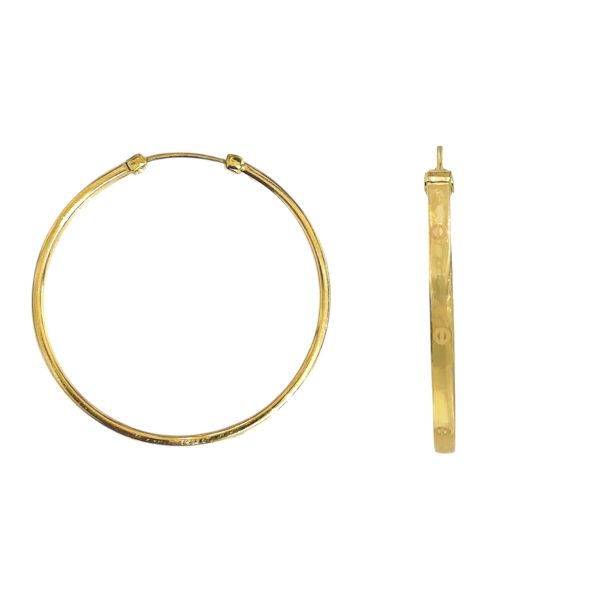 گوشواره طلا حلقه ای کارتیه لاو کد 14147