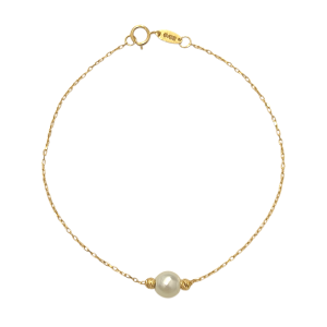 15152 0.620 17.5 دستبند طلا تک مروارید البرنادو