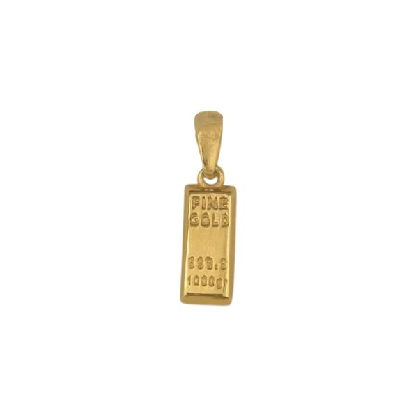 آویز طلا طرح شمش کد 17058
